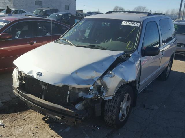 4N2ZN15T51D826819 - 2001 NISSAN QUEST GXE SILVER photo 2