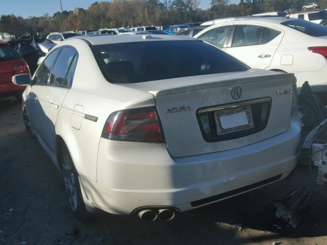 19UUA76547A000812 - 2007 ACURA TL TYPE S WHITE photo 3