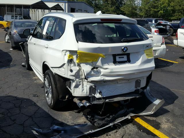 5UXWX7C57G0R17645 - 2016 BMW X3 XDRIVE3 WHITE photo 3