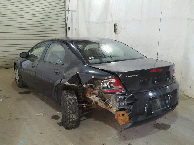 1B3EL46T25N609317 - 2005 DODGE STRATUS SX BLACK photo 3