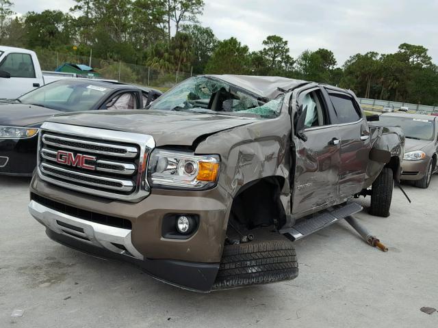 1GTG6DE36G1305739 - 2016 GMC CANYON SLT BROWN photo 2