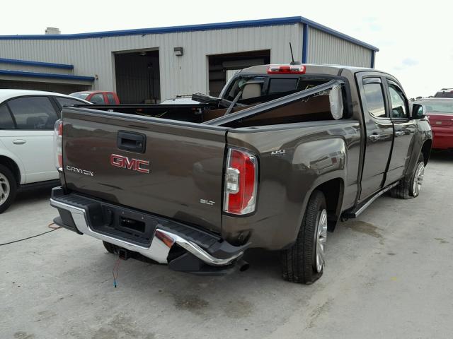 1GTG6DE36G1305739 - 2016 GMC CANYON SLT BROWN photo 4