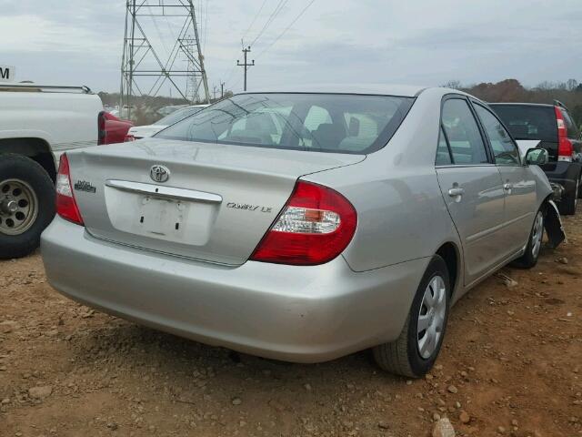 4T1BE32K54U901952 - 2004 TOYOTA CAMRY LE ვერცხლისფერი ფოტო 4