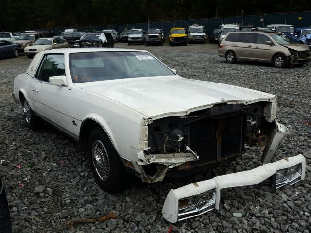 1G4EZ57Y7FE411603 - 1985 BUICK RIVIERA WHITE photo 1