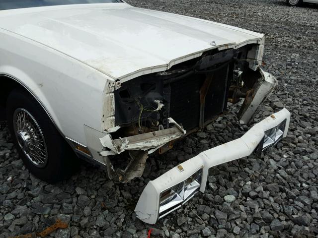 1G4EZ57Y7FE411603 - 1985 BUICK RIVIERA WHITE photo 9