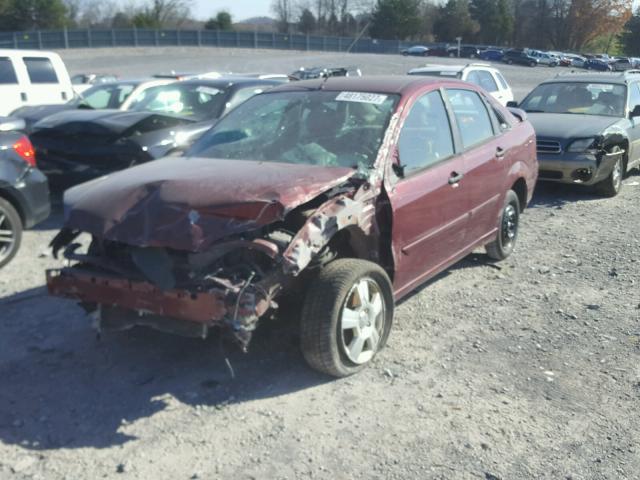 1FAHP34N46W178432 - 2006 FORD FOCUS ZX4 BURGUNDY photo 2