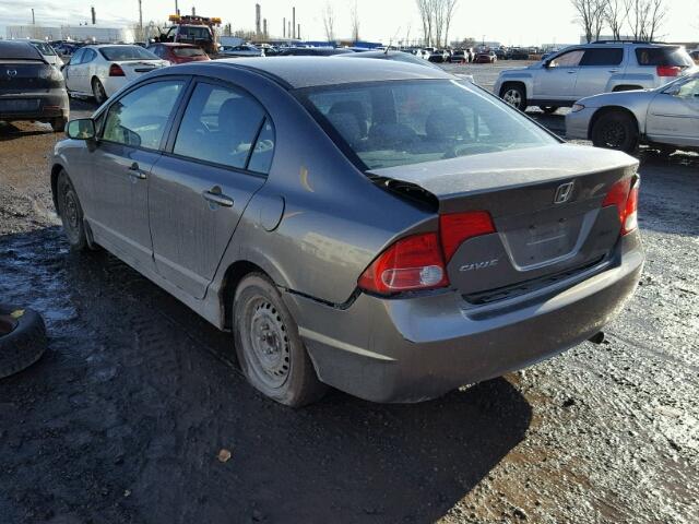 2HGFA16526H005643 - 2006 HONDA CIVIC LX GRAY photo 3