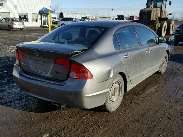 2HGFA16526H005643 - 2006 HONDA CIVIC LX GRAY photo 4