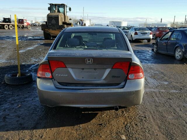 2HGFA16526H005643 - 2006 HONDA CIVIC LX GRAY photo 9