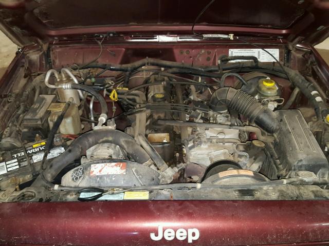 1J4FF58S2YL223964 - 2000 JEEP CHEROKEE C BURGUNDY photo 7