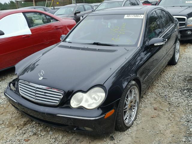 WDBRF61J72F285830 - 2002 MERCEDES-BENZ C 240 BLACK photo 2