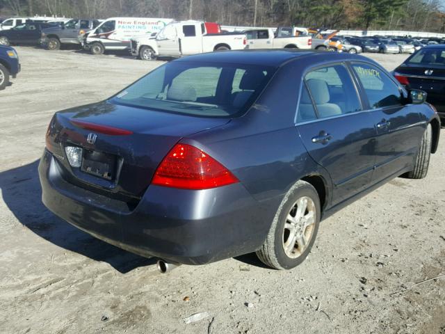 1HGCM56747A017778 - 2007 HONDA ACCORD EX GRAY photo 4