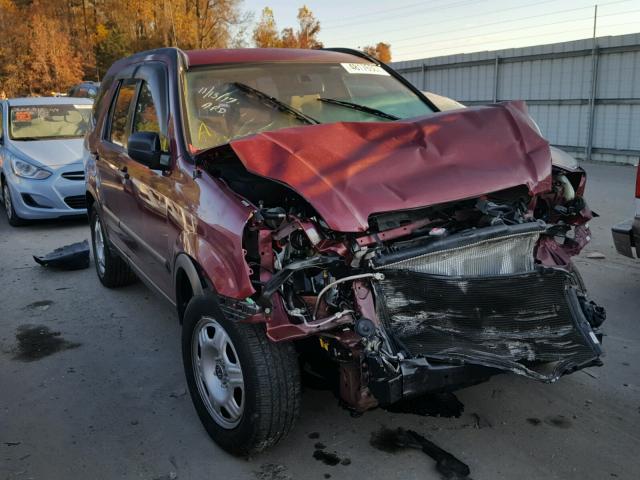 SHSRD785X6U400543 - 2006 HONDA CR-V LX BURGUNDY photo 1