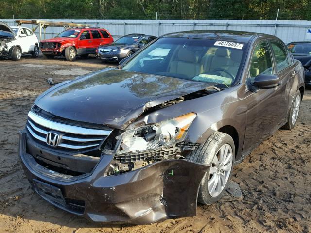 1HGCP2F86BA050868 - 2011 HONDA ACCORD EXL BROWN photo 2