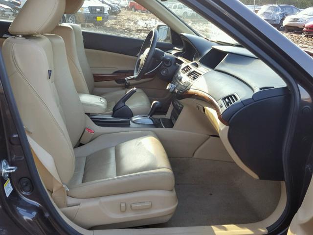 1HGCP2F86BA050868 - 2011 HONDA ACCORD EXL BROWN photo 5