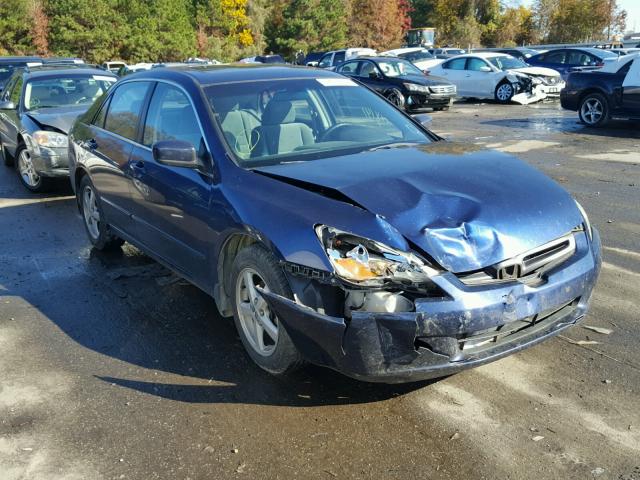 1HGCM56683A141490 - 2003 HONDA ACCORD EX BLUE photo 1