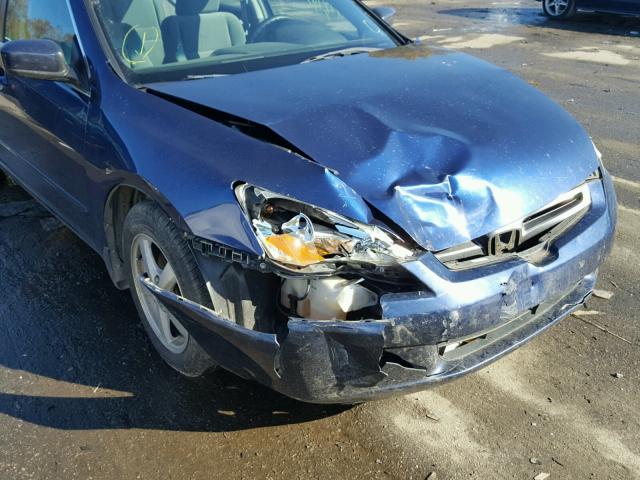 1HGCM56683A141490 - 2003 HONDA ACCORD EX BLUE photo 9