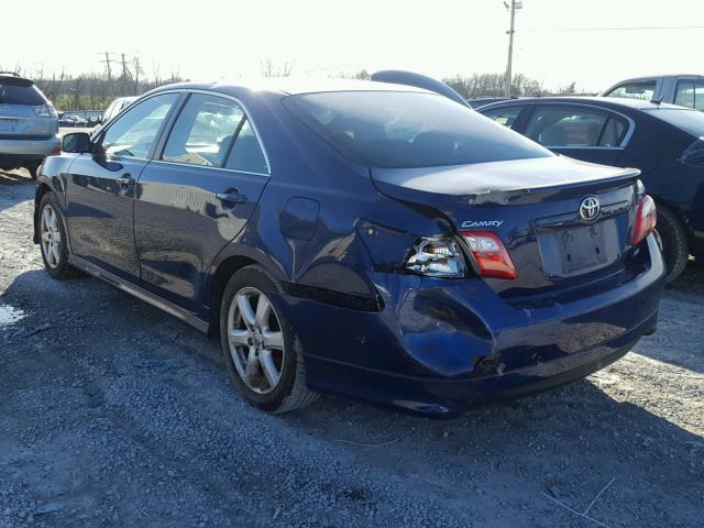 4T1BE46K09U297587 - 2009 TOYOTA CAMRY BASE BLUE photo 3