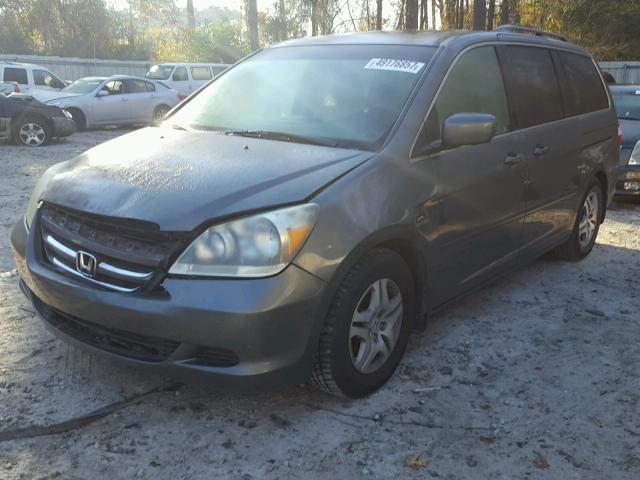 5FNRL38647B420719 - 2007 HONDA ODYSSEY EX GRAY photo 2