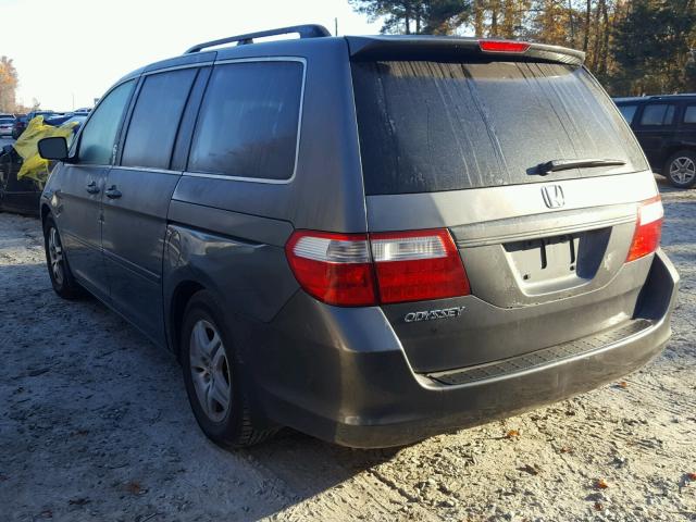 5FNRL38647B420719 - 2007 HONDA ODYSSEY EX GRAY photo 3