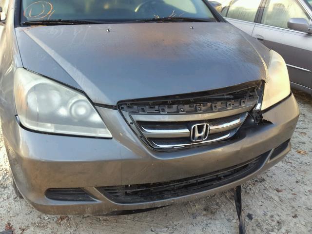 5FNRL38647B420719 - 2007 HONDA ODYSSEY EX GRAY photo 9