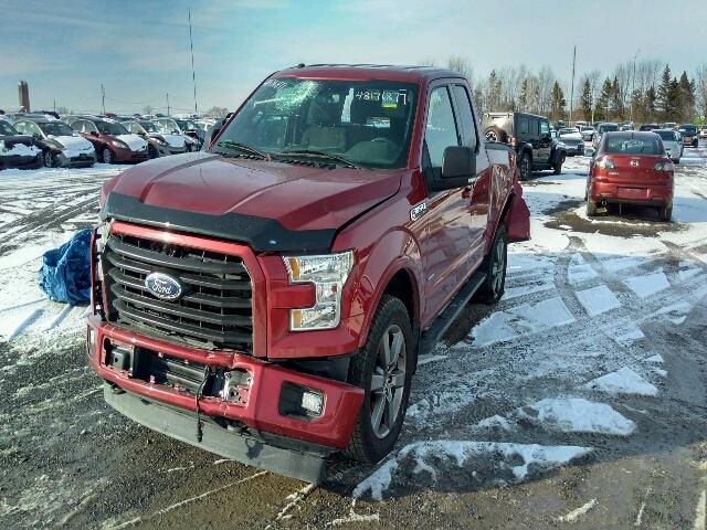 1FTEX1EP2HFA14908 - 2017 FORD F150 SUPER RED photo 2