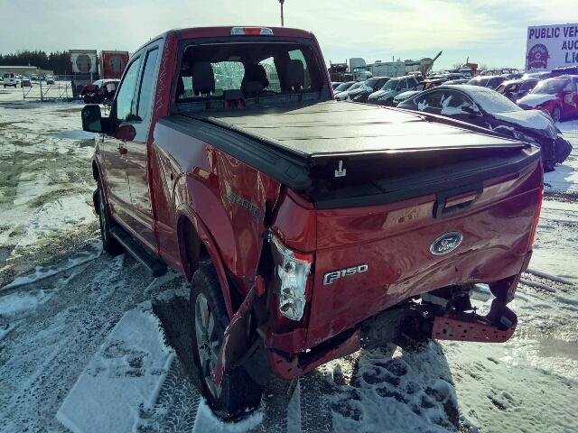 1FTEX1EP2HFA14908 - 2017 FORD F150 SUPER RED photo 3