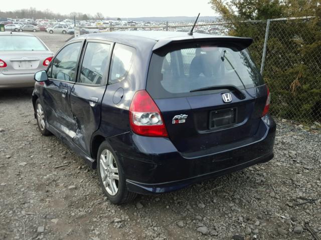 JHMGD37688S028660 - 2008 HONDA FIT SPORT BLUE photo 3