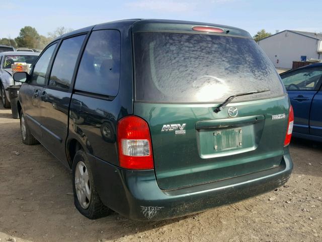 JM3LW28G9Y0112260 - 2000 MAZDA MPV WAGON GREEN photo 3