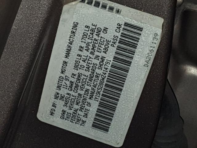 1Y1SK5286WZ414791 - 1998 CHEVROLET GEO PRIZM 棕色 照片 10