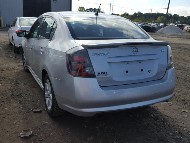 3N1AB6AP3AL726939 - 2010 NISSAN SENTRA 2.0 SILVER photo 3