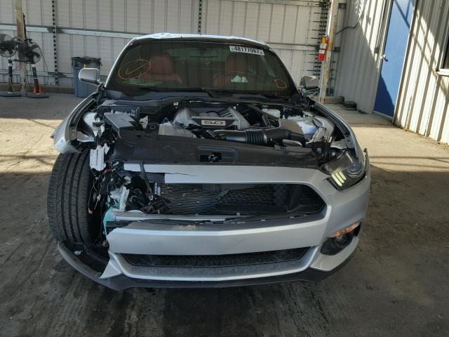 1FA6P8CF8G5326703 - 2016 FORD MUSTANG GT SILVER photo 9