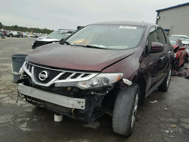 JN8AZ1MU8EW410163 - 2014 NISSAN MURANO S BURGUNDY photo 2