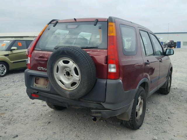 SHSRD78453U159719 - 2003 HONDA CR-V LX MAROON photo 4