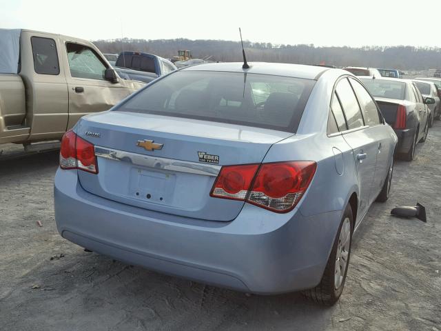 1G1PC5SH5C7134514 - 2012 CHEVROLET CRUZE LS BLUE photo 4