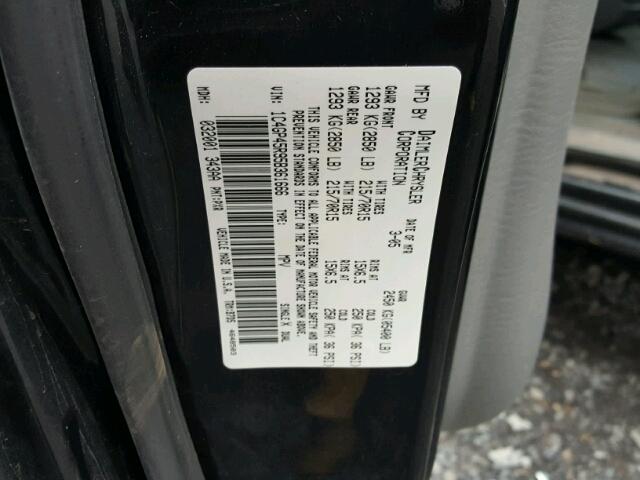 1C4GP45R95B361666 - 2005 CHRYSLER TOWN & COU 黑色 照片 10