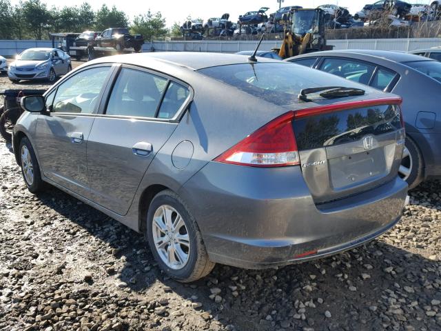 JHMZE2H78AS007224 - 2010 HONDA INSIGHT EX GRAY photo 3