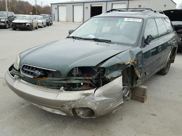 4S3BH806X37659073 - 2003 SUBARU LEGACY OUT GREEN photo 2