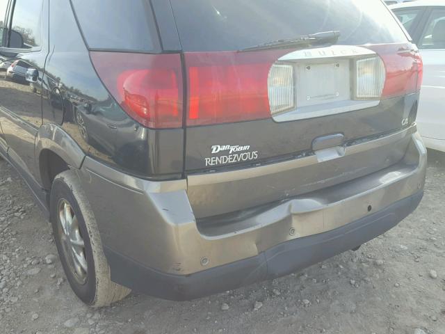 3G5DB03E04S504265 - 2004 BUICK RENDEZVOUS BLACK photo 9