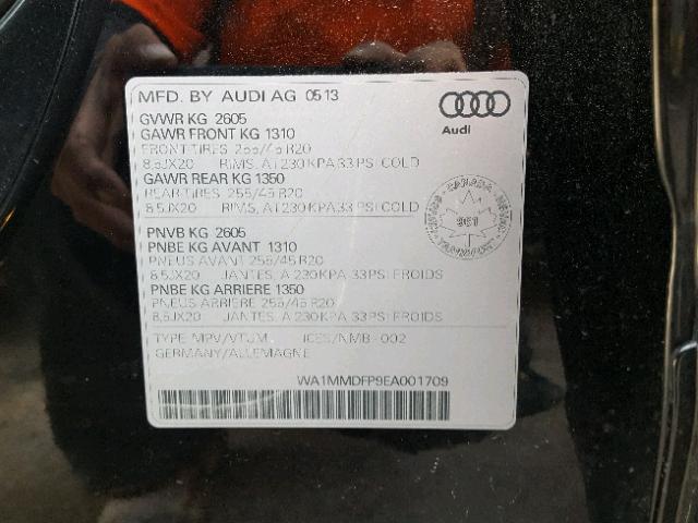 WA1MMDFP9EA001709 - 2014 AUDI Q5 TECHNIK BLACK photo 10