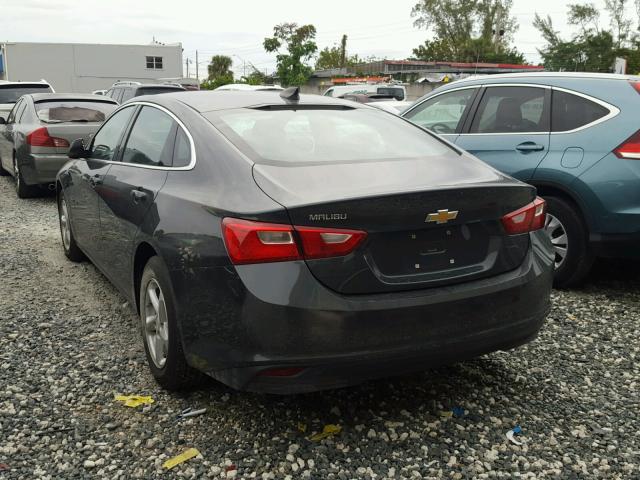 1G1ZB5ST9HF139275 - 2017 CHEVROLET MALIBU LS ნაცრისფერი ფოტო 3