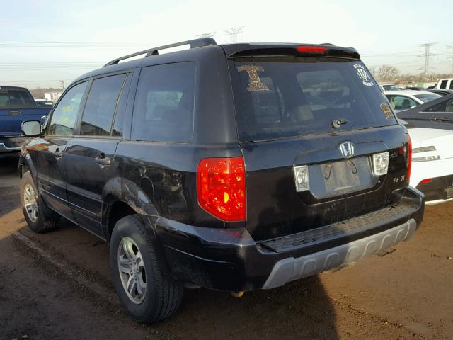 2HKYF18403H605660 - 2003 HONDA PILOT EX BLACK photo 3