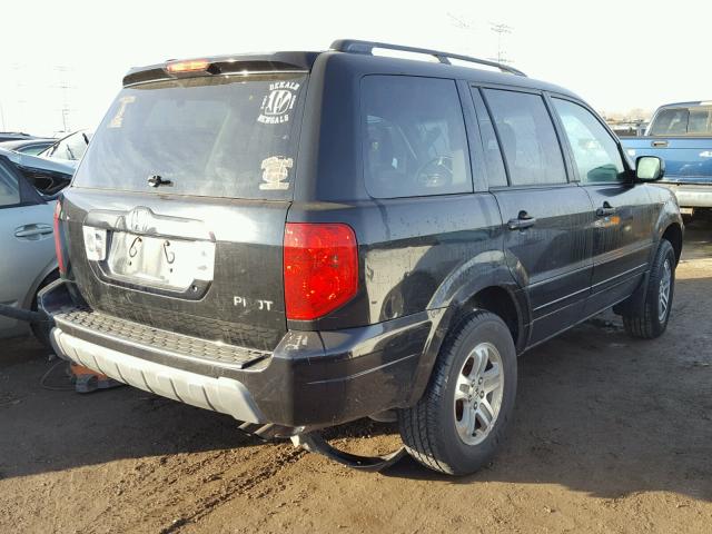 2HKYF18403H605660 - 2003 HONDA PILOT EX BLACK photo 4