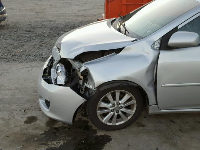 2T1BU40E99C110192 - 2009 TOYOTA COROLLA BA SILVER photo 9