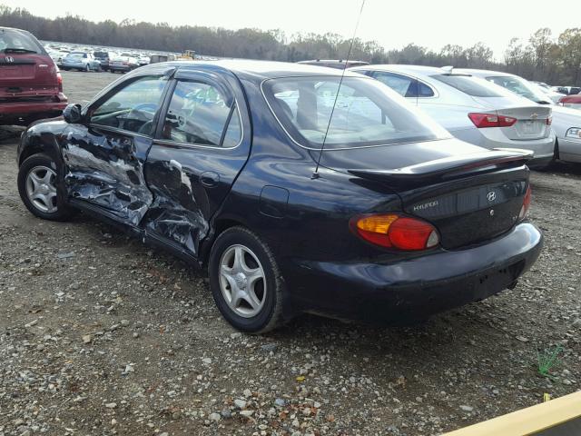 KMHJF35FXYU029913 - 2000 HYUNDAI ELANTRA GL BLACK photo 3