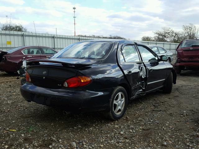 KMHJF35FXYU029913 - 2000 HYUNDAI ELANTRA GL BLACK photo 4