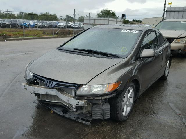 2HGFG12877H506754 - 2007 HONDA CIVIC EX CHARCOAL photo 2