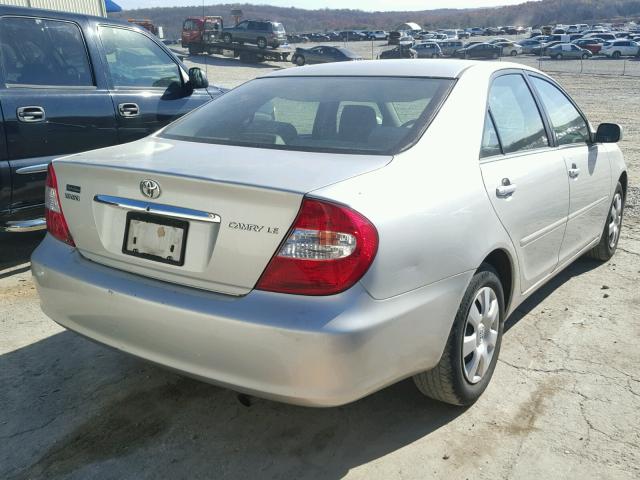 4T1BE32K43U766526 - 2003 TOYOTA CAMRY LE SILVER photo 4