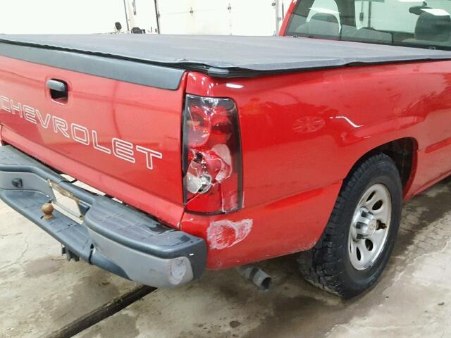 3GCEC14X16G271521 - 2006 CHEVROLET SILVERADO RED photo 9