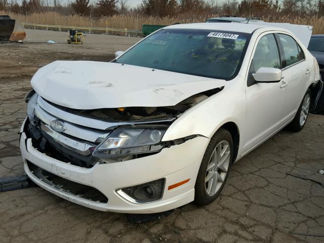 3FAHP0JA9CR114739 - 2012 FORD FUSION SEL WHITE photo 2